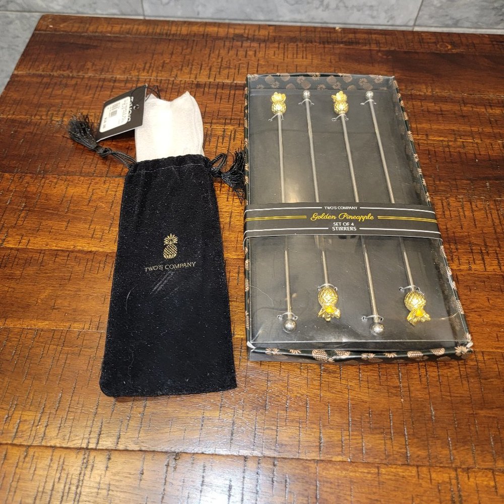 Two's Company Pineapple Bottle Opener only, Brass Finish NIB